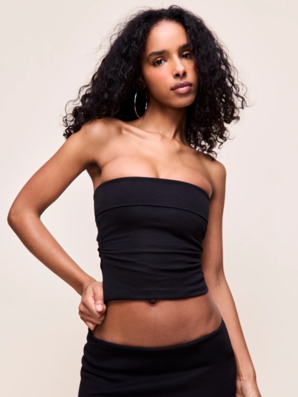 ☕️Guizio fold over tube top☕️
